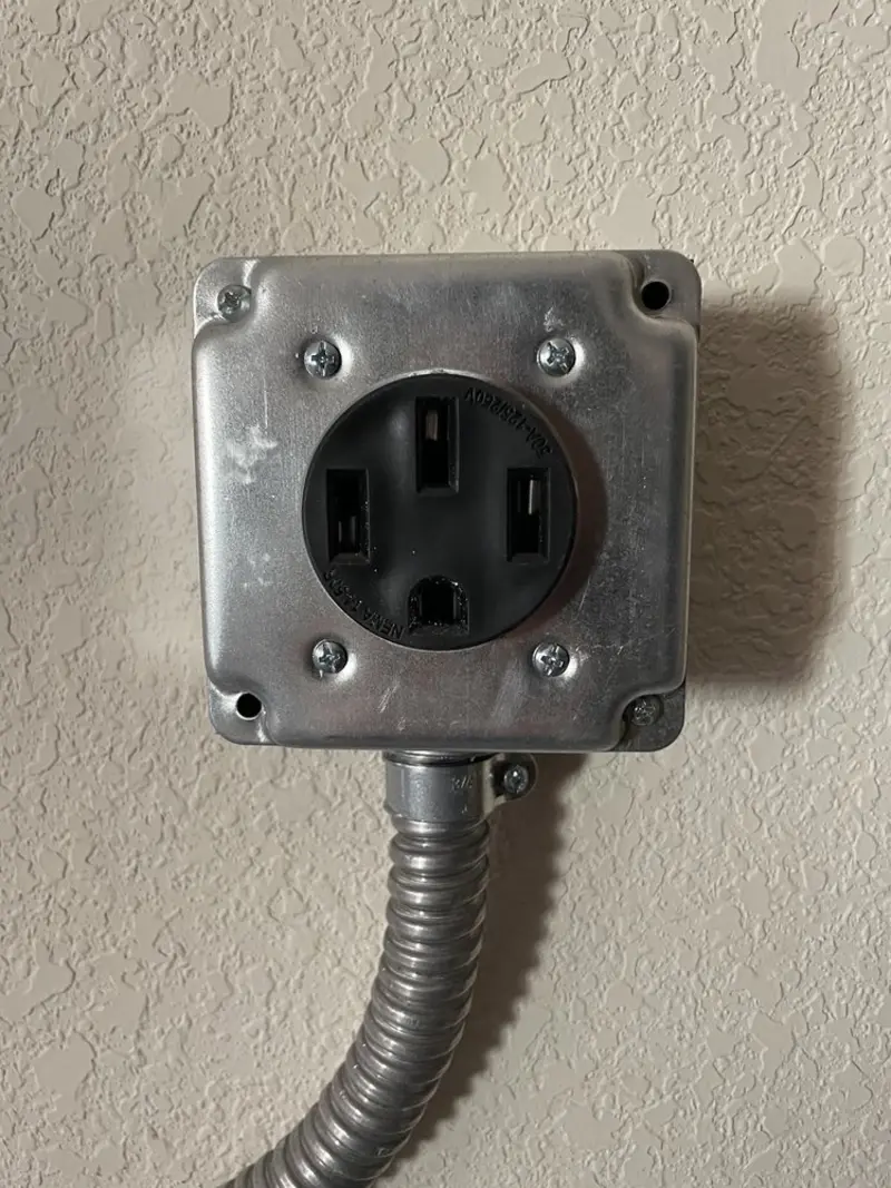 NEMA 14-50 outlet installed for Smart Home Electrical in Roland
